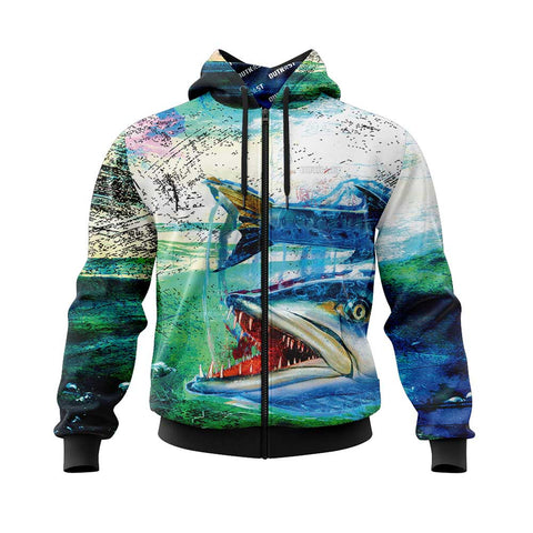 Baracuda Green Fishing Hoodie