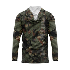 Big5 Brown Camo Hooded Fishing Shirt