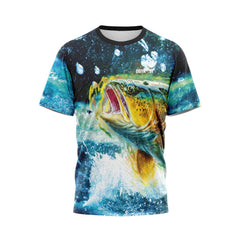 Blue Grunge Rainbow Trout TShirt