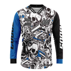 Money Skull Blue MX Shirt