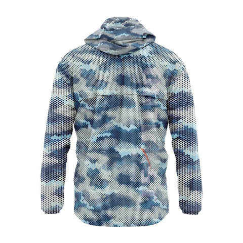 Blue Pixel Camo Fishing Waterproof Windbreaker, Drymac Jacket