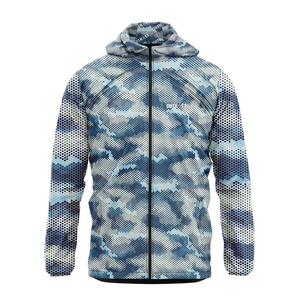 Blue Pixel Camo Fishing Waterproof Windbreaker, Drymac Jacket