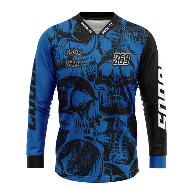 Skullz Blue MX Shirt