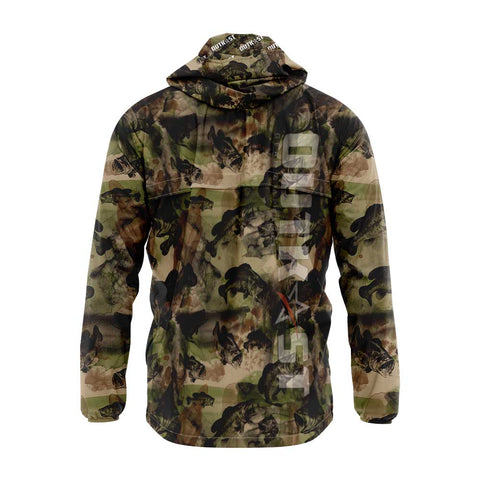 Brown Bass Camo Fishing Waterproof Windbreaker, Drymac Jacket