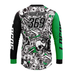 Money Skull Green MX Shirt