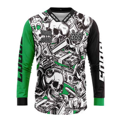 Money Skull Green MX Shirt