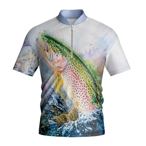 Jumping Trout SS Fishing Shirt