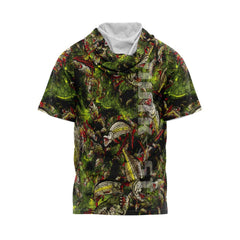 Lime TigerFish Camo Hooded Fishing Shirt