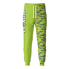 Lime Pixel Camo Fishing Pants