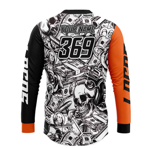 Money Skull Orange MX Shirt