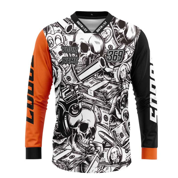 Money Skull Orange MX Shirt