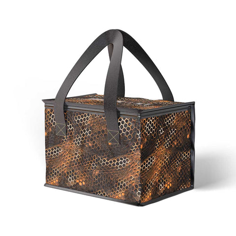 Orange Hex Camo Cooler Bag