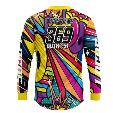 Graffiti Rainbow Line Long Sleeve MX Shirt