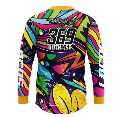 Graffiti Rainbow Swirl Long Sleeve MX Shirt