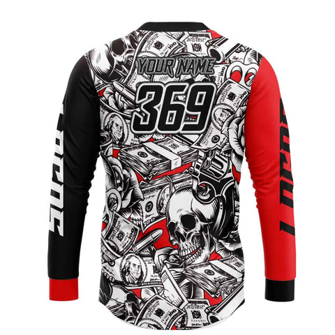 Money Skull Red MX Shirt