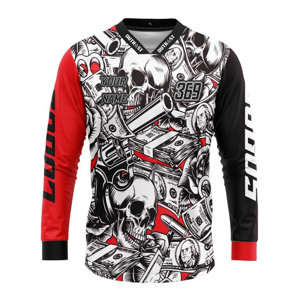 Money Skull Red MX Shirt