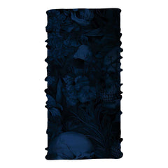 Blue Floral Skull MX Bandana