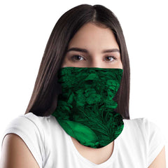 Green Floral Skull MX Bandana