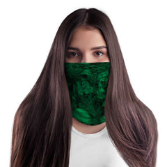 Green Floral Skull MX Bandana