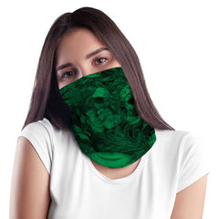 Green Floral Skull MX Bandana