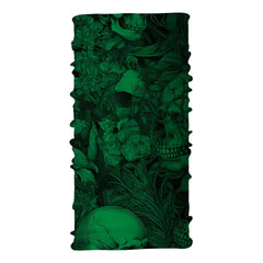 Green Floral Skull MX Bandana