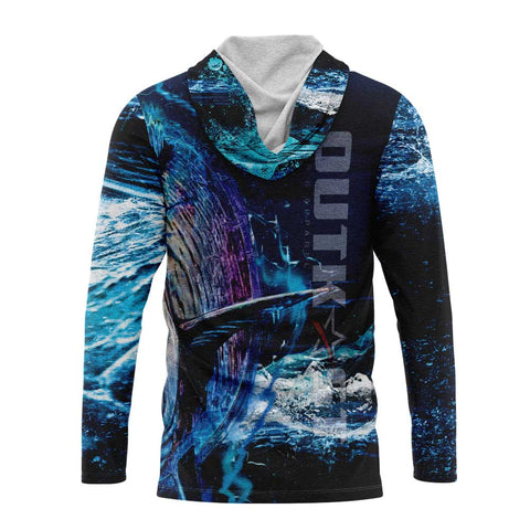 Stormy Sea Cuta Long Sleeve Hooded Fishing Shirt