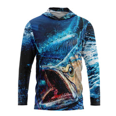 Stormy Sea Cuta Long Sleeve Hooded Fishing Shirt