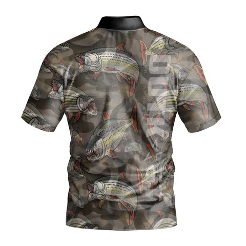 TigerFish Camo Short Sleeve Fishing Shirt