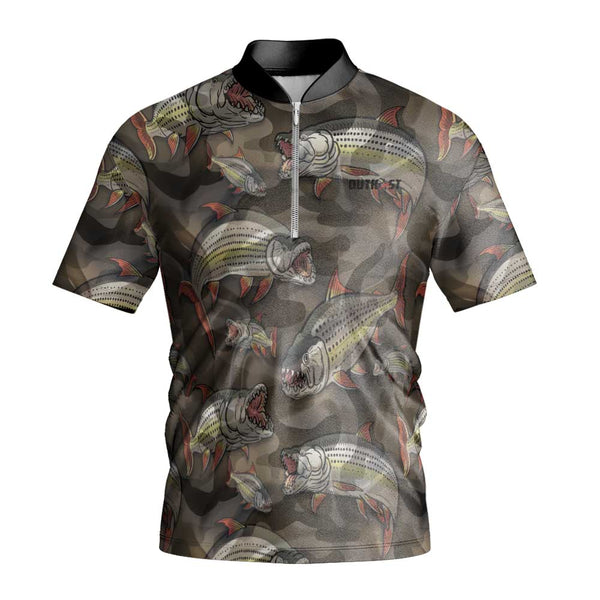 TigerFish Camo Short Sleeve Fishing Shirt