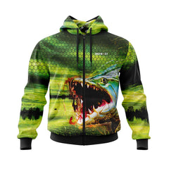 TigerFish Green Fishing Hoodie