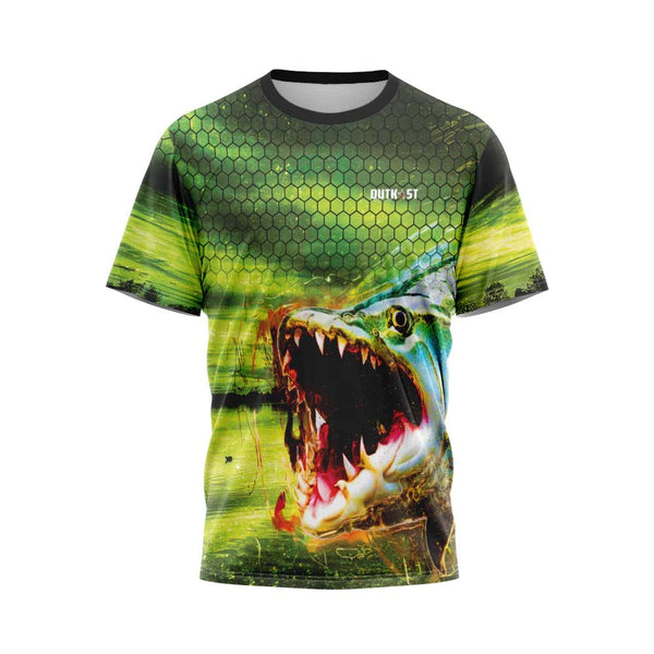 TigerFish Green Fishing TShirt