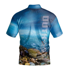 Underwater Trout Short Sleeve Fishing Shirt