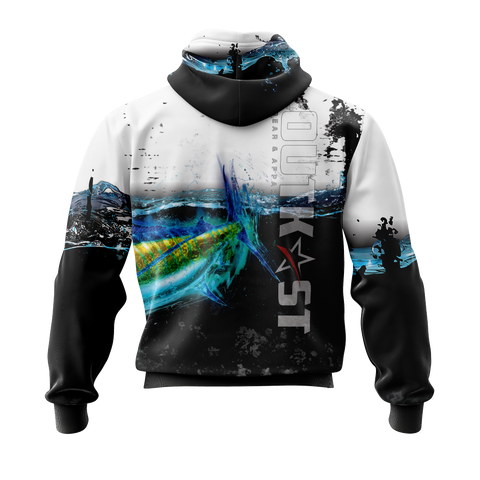 Marlin Black Fishing Hoodie