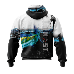 Marlin Black Fishing Hoodie