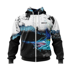 Marlin Black Fishing Hoodie