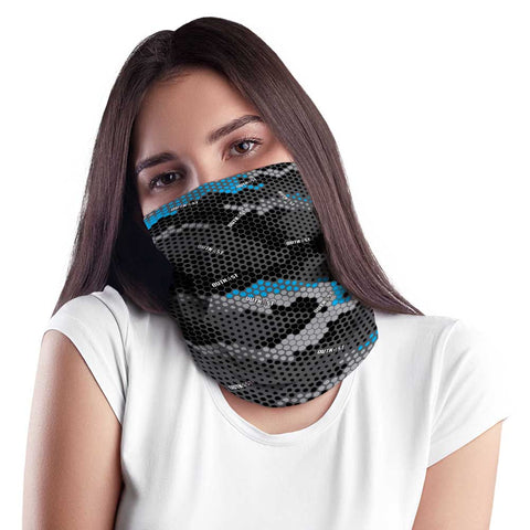 Blue Hex Camo Bandana