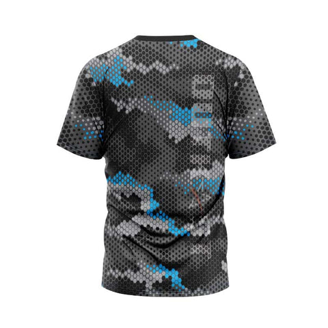 Blue Hex Camo Fishing Tshirt