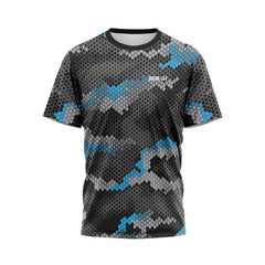 Blue Hex Camo Fishing Tshirt