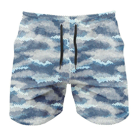 Blue Pixel Camo Comfy Fit BoardShorts