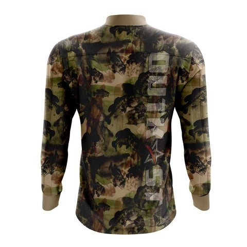 Brown Bass Camo Fishing Shirt