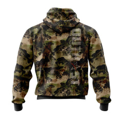 Brown Bass Camo Fishing Hoodie