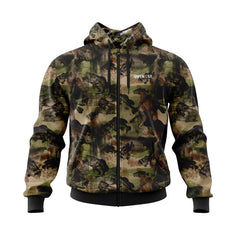 Brown Bass Camo Fishing Hoodie