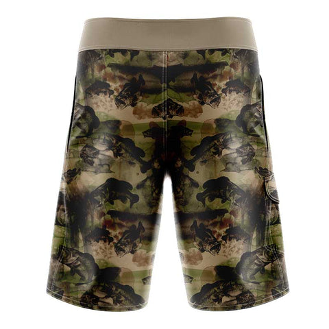 Brown Bass Camo Slim Fit BoardShorts