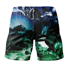 Green Energy Skull Board Shorts