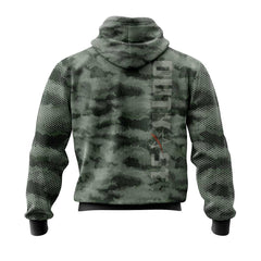 Green Hex Camo Fishing Hoodie