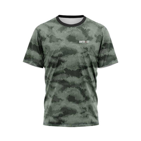 Green Hex Camo Fishing TShirt