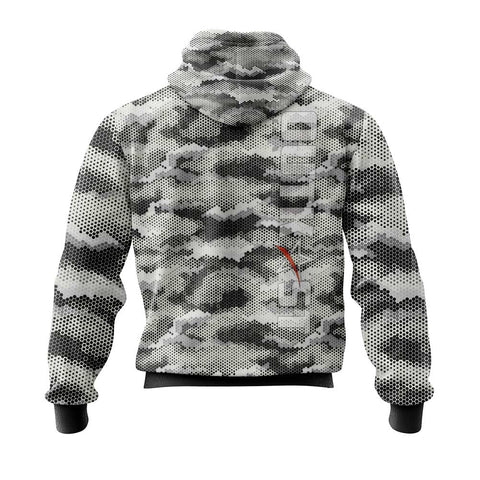 Grey Hex Camo Fishing Hoodie