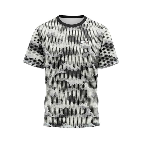 Grey Hex Camo Fishing Shirt