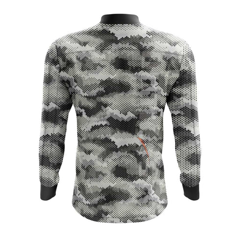 Grey Hex Camo Fishing Shirt