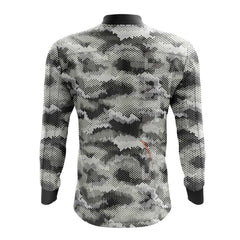 Grey Hex Camo Fishing Shirt